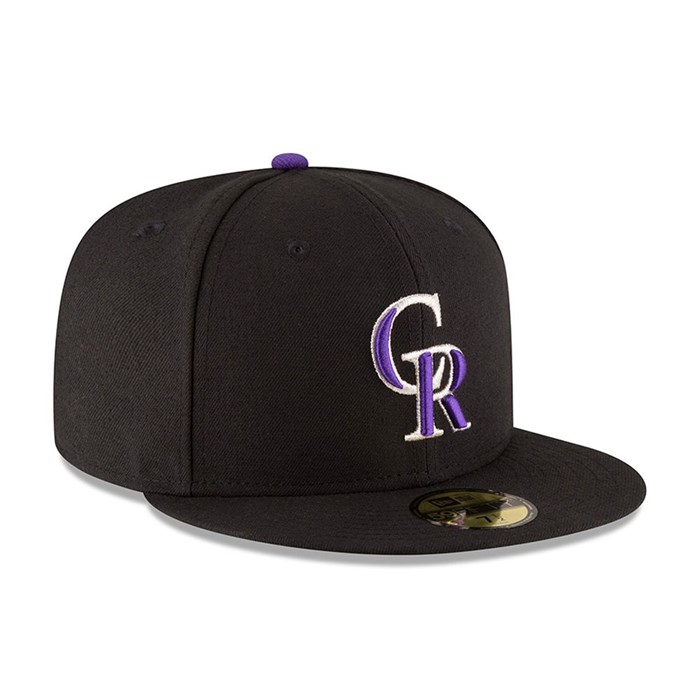 Colorado Rockies Authentic On-Field Game 59FIFTY Lippis Mustat - New Era Lippikset Verkossa FI-096453